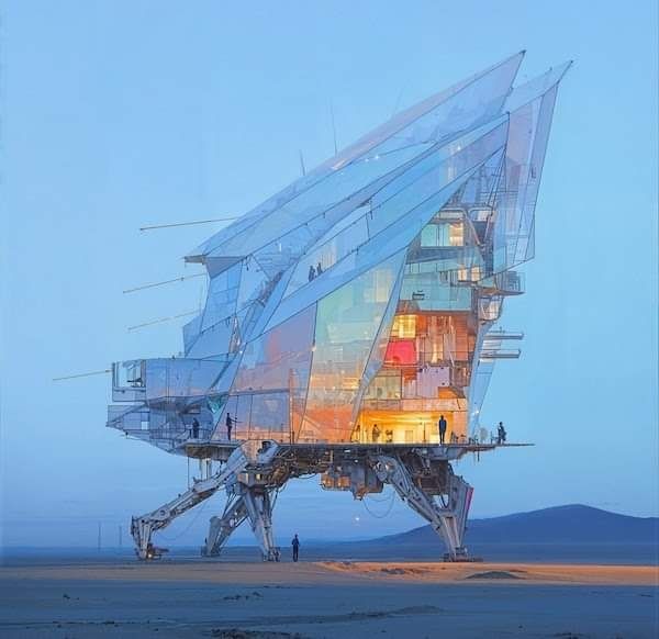 Picture of a modern glass house