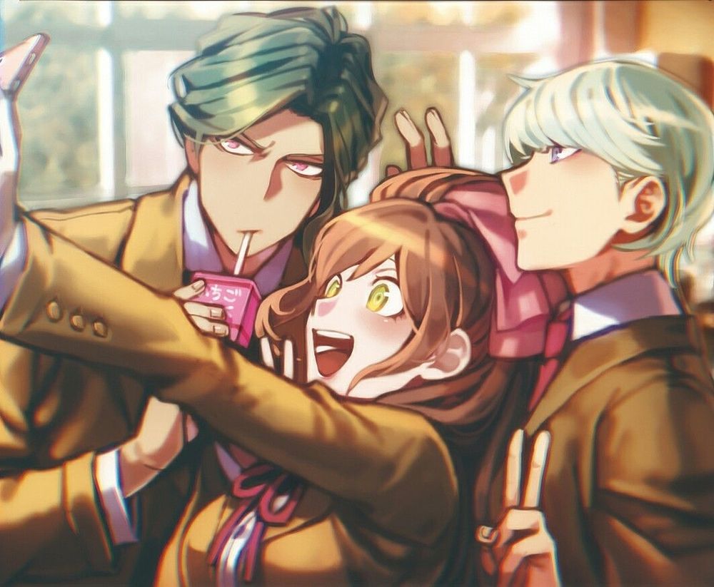 Juzo Sakakura, Chisa Yukizome and Kyosuke Munakata from Danganronpa