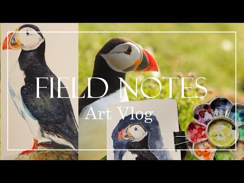 | Nature Diaries | Painting Puffins in watercolour Artist Vlog