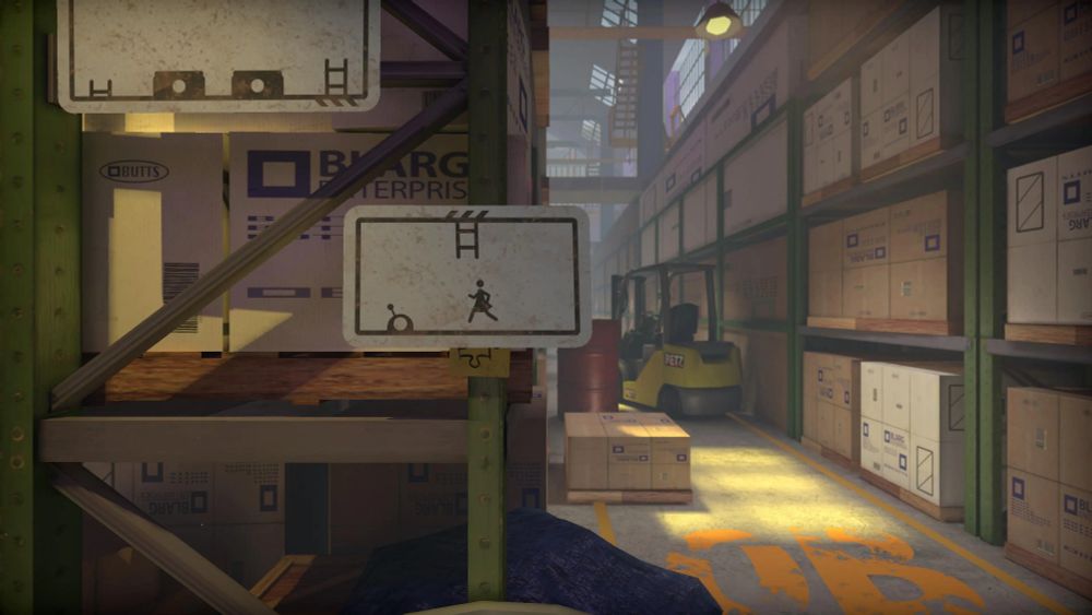 A screenshot taken from the PlayStation 4 game titled "The Pedestrian"