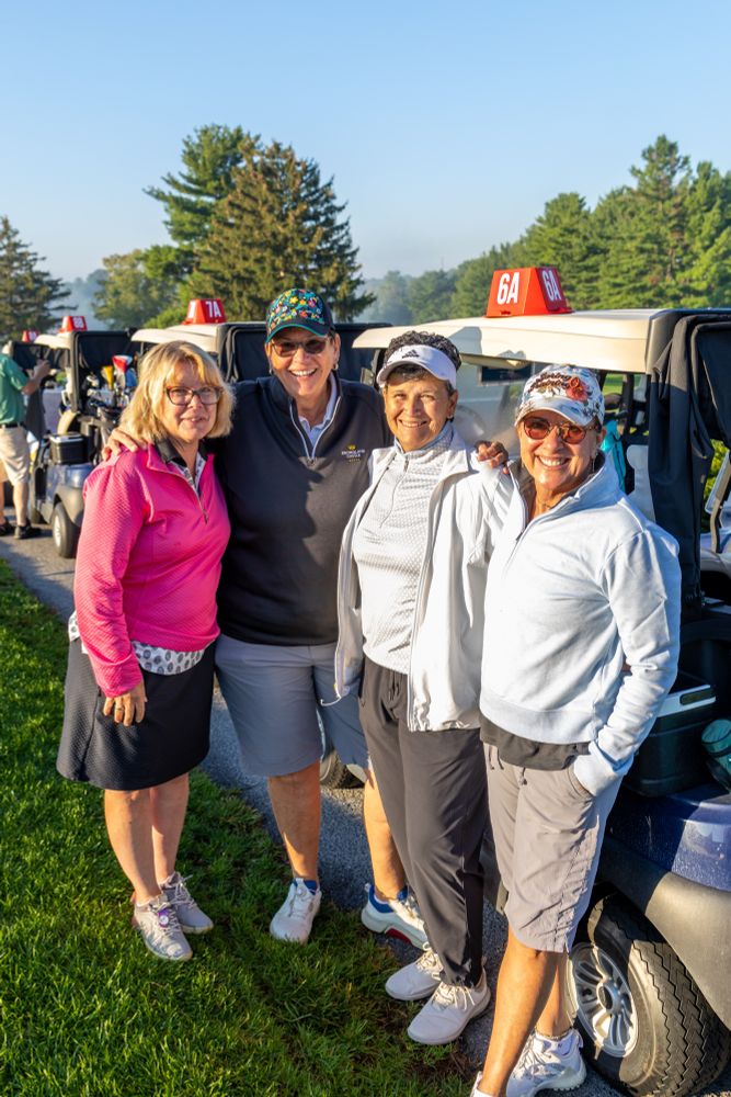 Group of four golfers