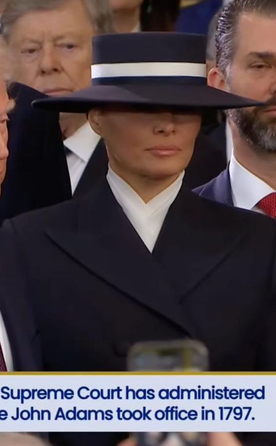 Image depicting Melania Trump during Donald Trump's second term inauguration