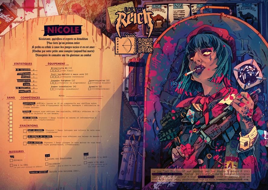 Version française du prétiré Nicole du JdR Eat The Reich