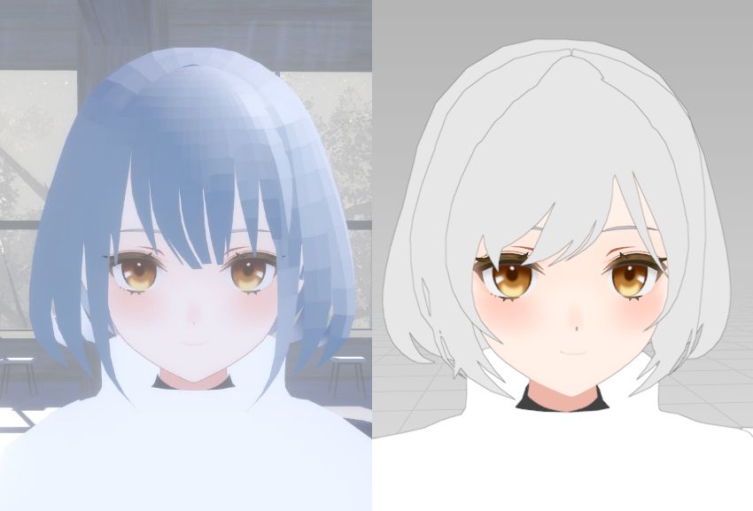 作成中の女の子。3DCG画像