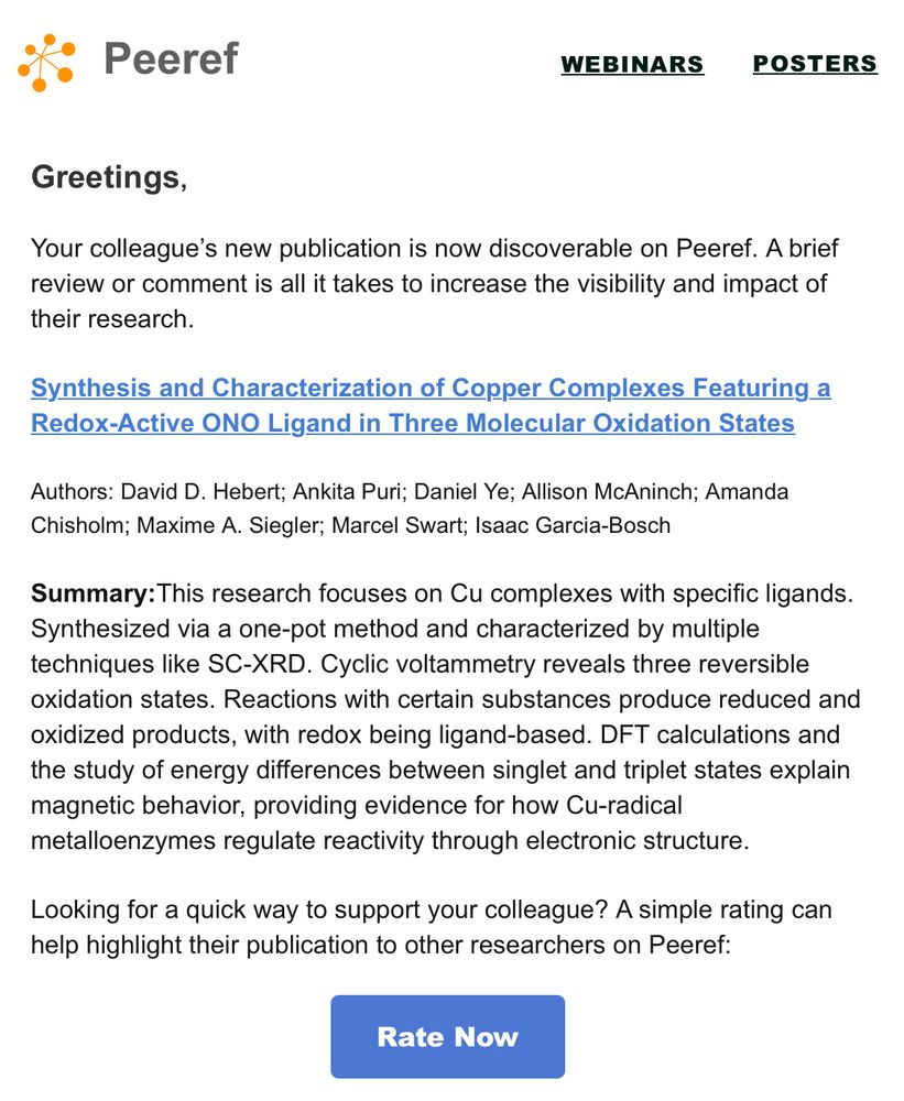 Screenshot of a mail by Peeref in which they ask me to rate a new paper by A COLLEAGUE of mine. Which is ME.
