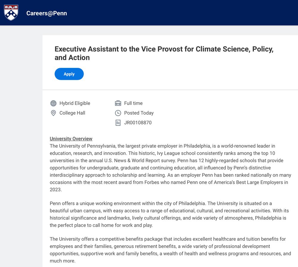 screen cap of job advertisement