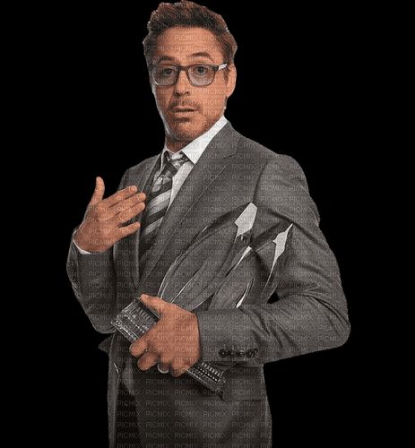 Stupid dumbass meme pose of Robert Downey Jr 