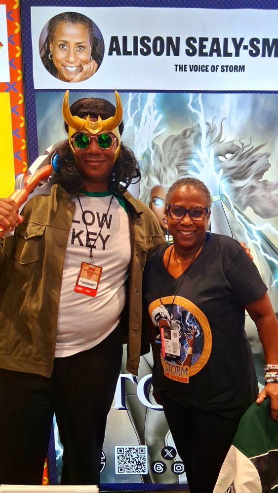 A Selfie of Alison Sealy-Smith and myself cosplaying as Low key Loki at C2E2
