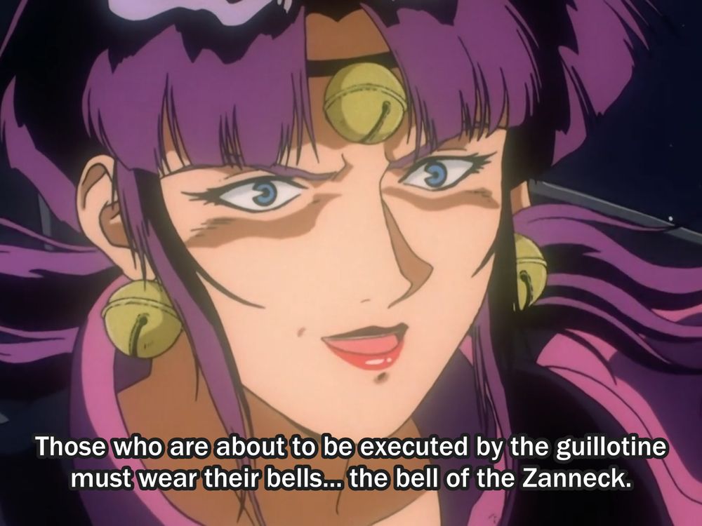 those who are about to be executed by the guillotine must wear their bells... the bell of the Zanneck.