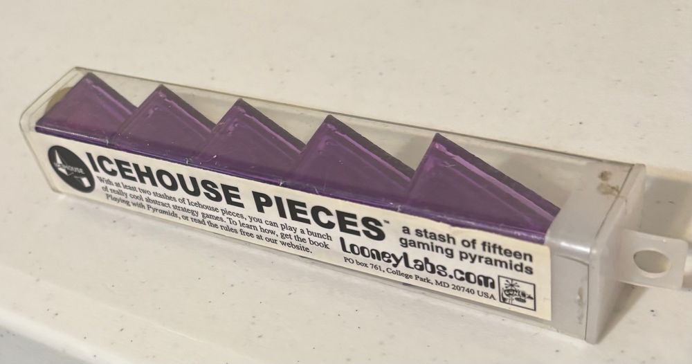 A lovely tube of purple icehouse pieces