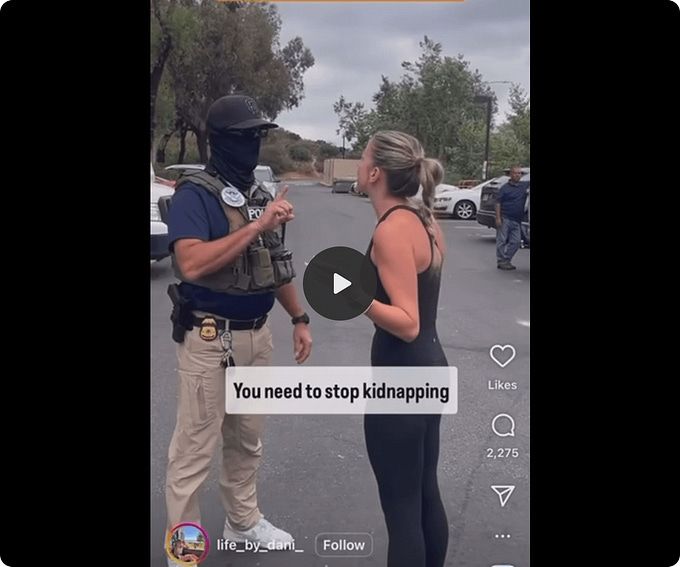 This woman is a damn hero 💞

Outside a Home Depot in Encinitas.

“If you’re doing something right, take your *%#£|*% mask off!”