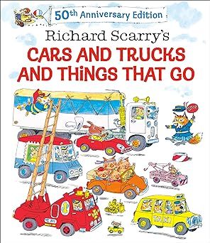 Cover of Ricahrd Scarry's classic children's book "Cars And Trucks And Things That Go"