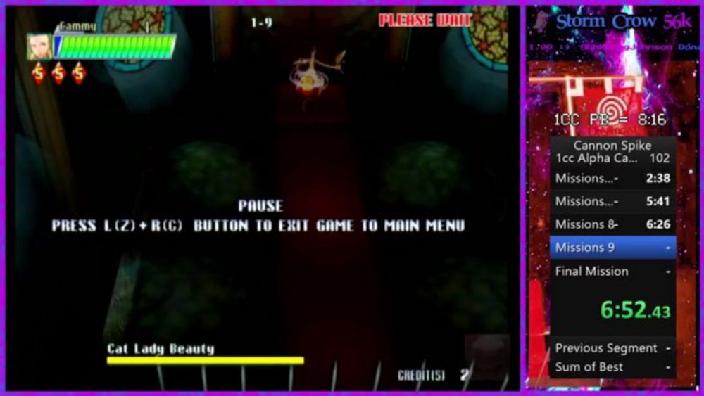 8:00 Cannon Spike 1cc Normal - Alpha Cammy Speedrun - Dreamcast - stormcrow56k on Twitch