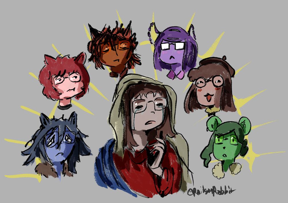 An image of a character from Part of Me Loves You surrounded by animal heads