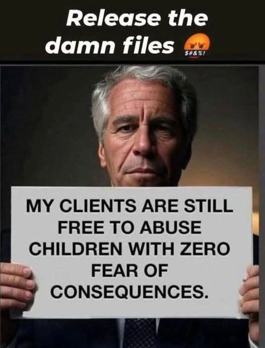 Release the Epstein files sign