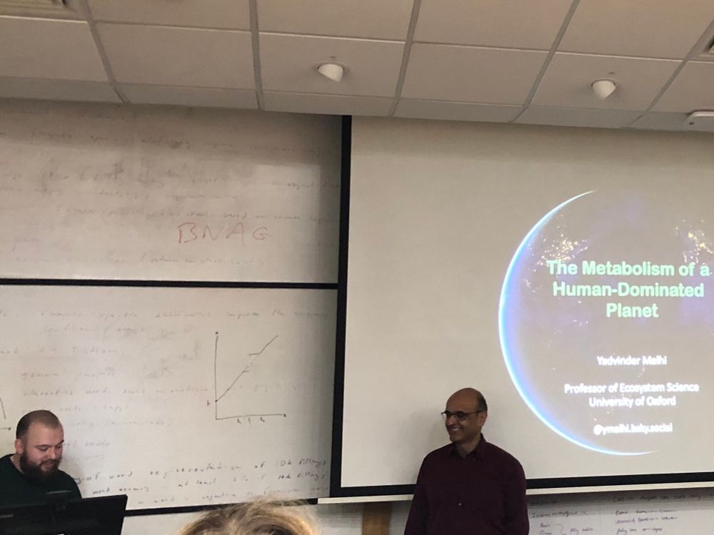 Sam introducing Yadvinder and his talk - the metabolism of a human dominated planet