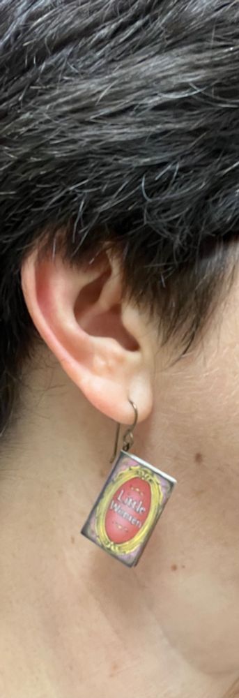 Book earrings of Little Women by Louisa May Alcott