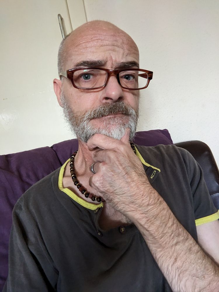 An old man thinking