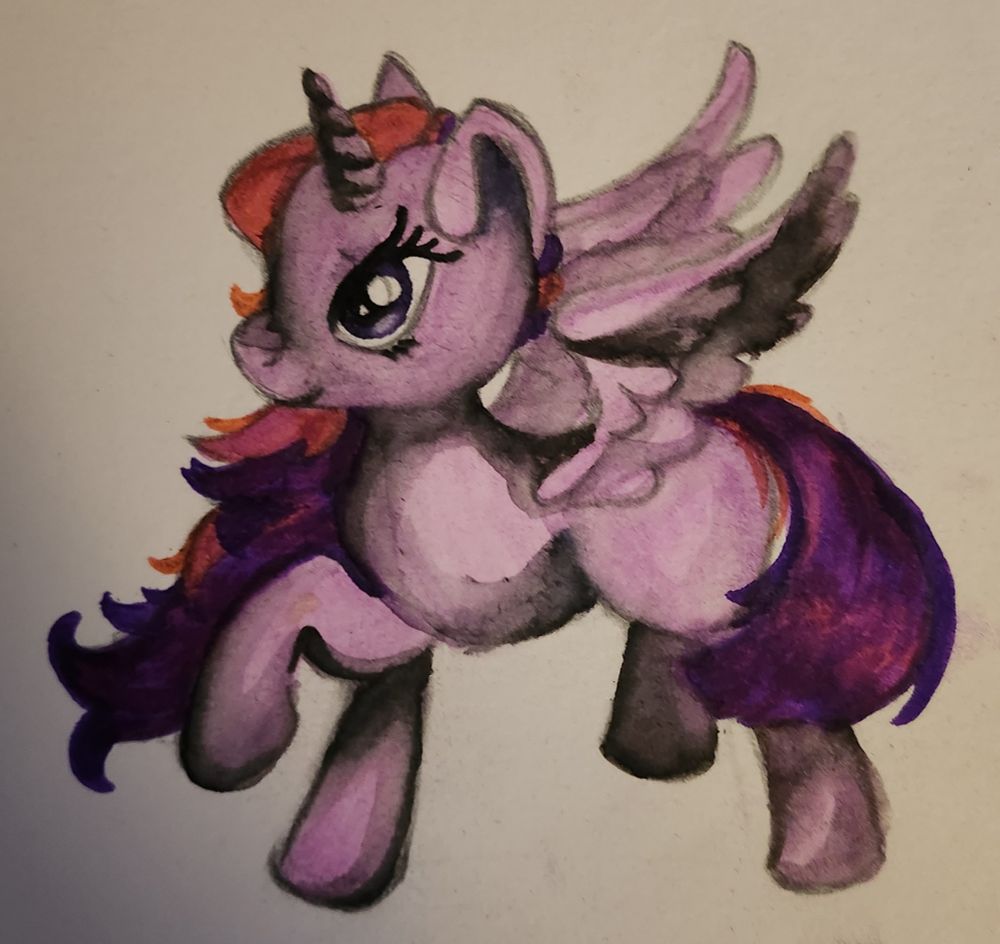Drawing of Twilight Sparkle from My Little Pony.