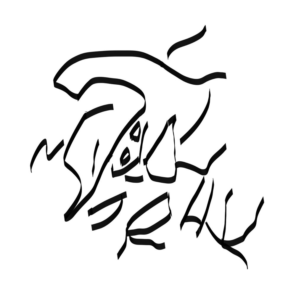 An illustration of a pokémon using only the letters in its name - check the post for which pokémon it is or check out my pinned post for more details