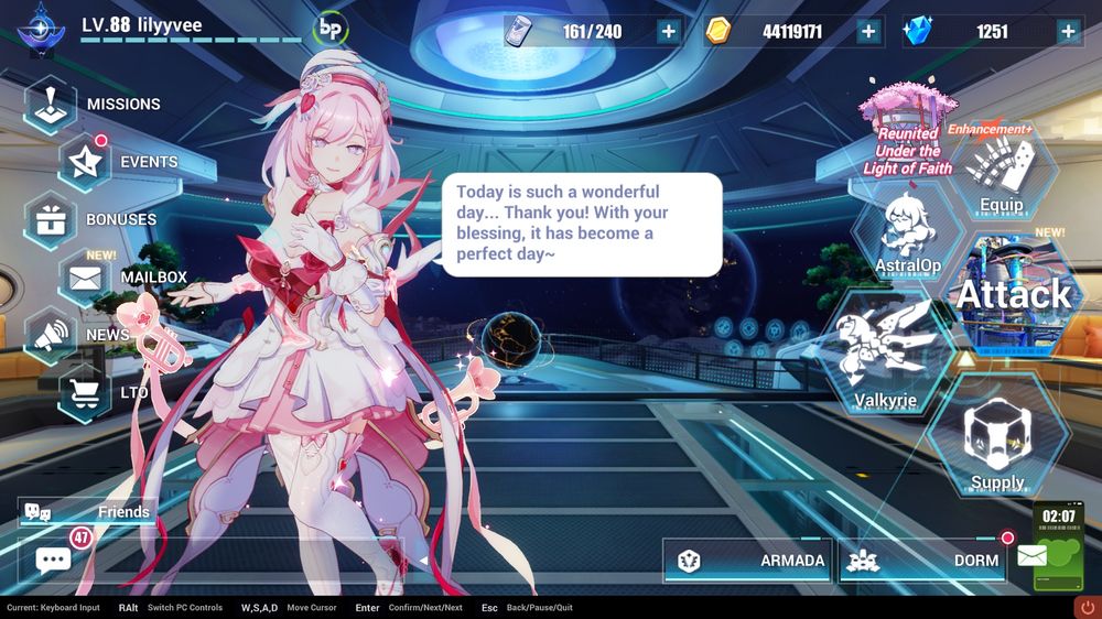 Hi♪ Love Elf♥'s birthday voice line:
"Today is such a wonderful day... Thank you! With your blessing, it has become a perfect day~"