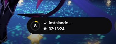 Genshin. Downloading version Luna III. It still needs 2 hours to download everything.