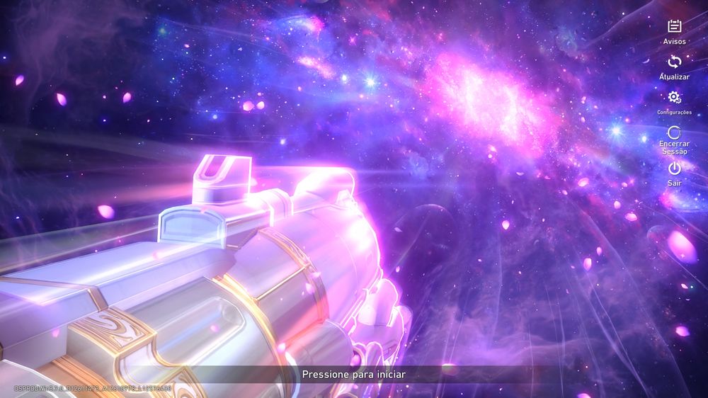 Honkai: Star Rail login. It's a lot more pink than it usually is.