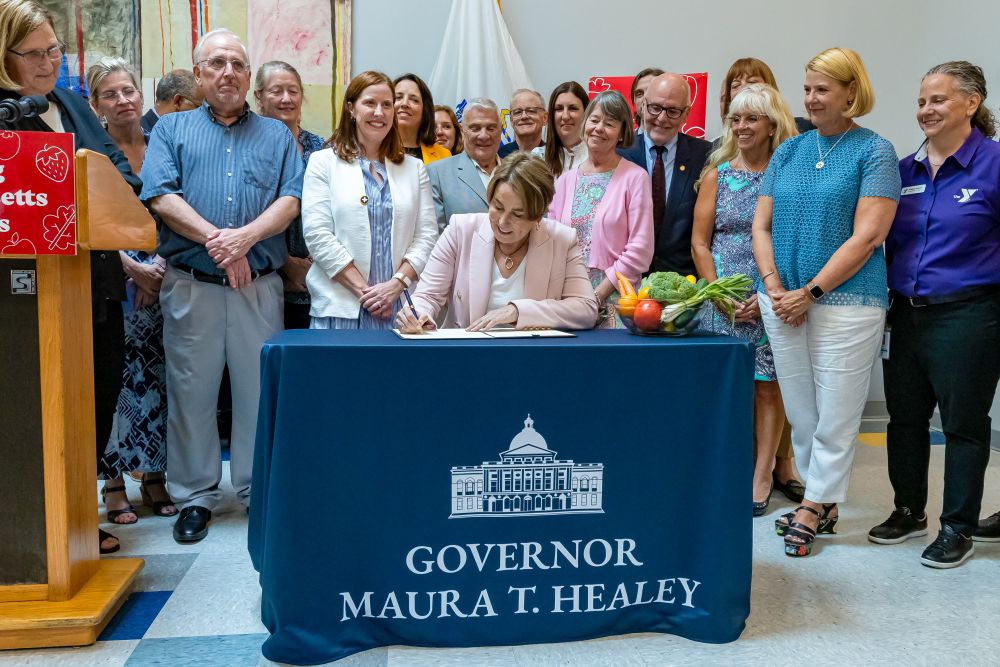 Governor Healey at Anti-Hunger Task Force event. 