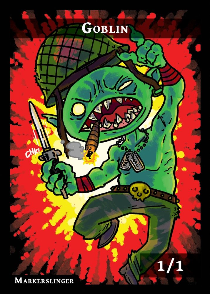 A goblin from the G.O.B! They got a mean looking switchblade and a pugnacious attitude!