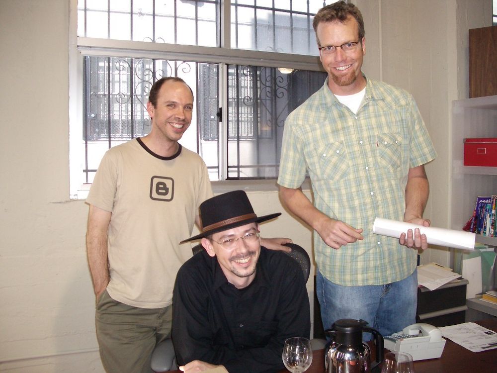 Jesse James Garrett with Peter Merholz and Jeffrey Veen at Adaptive Path.