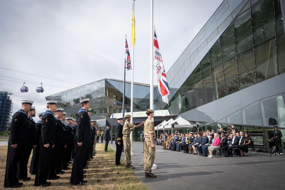 Armed forces day event in front of city hall 