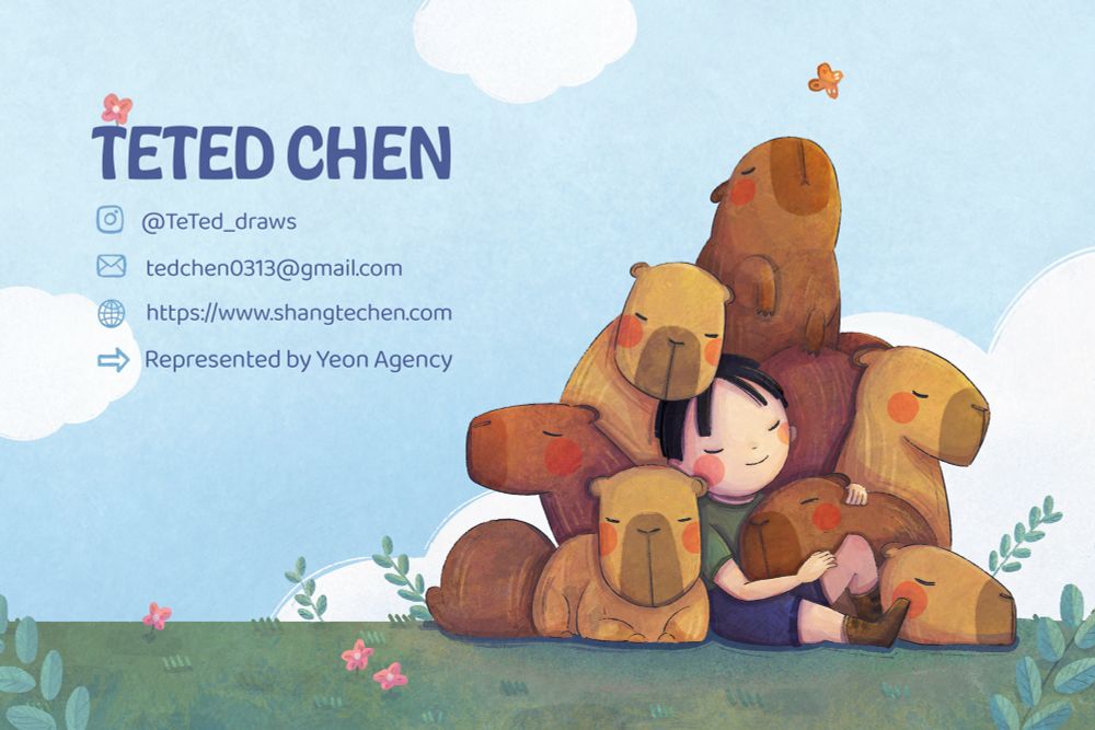 A little boy surrounded by lovely capybara! 