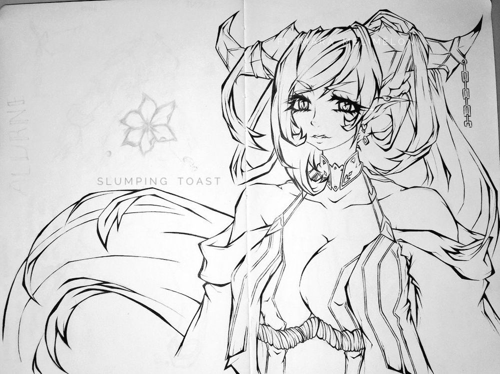 [ O C ]

Old OC way back in 2017-8(?)… I honestly don’t remember

Alurne Ezhtru'yt Orweilst, main antagonist from my series, Tīd, and she’s my ultimate favourite’s more than the main protagonist 🤭

She’s going to be one of the OCs that I’m going to redraw and maybe redesign