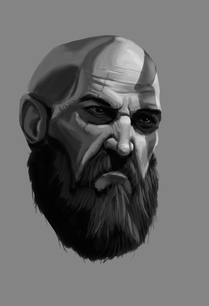 portrait practice of kratos