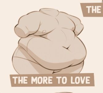 A reference picture showing a fat body type cropped from the picture at this link: https://www.furaffinity.net/view/48406244/