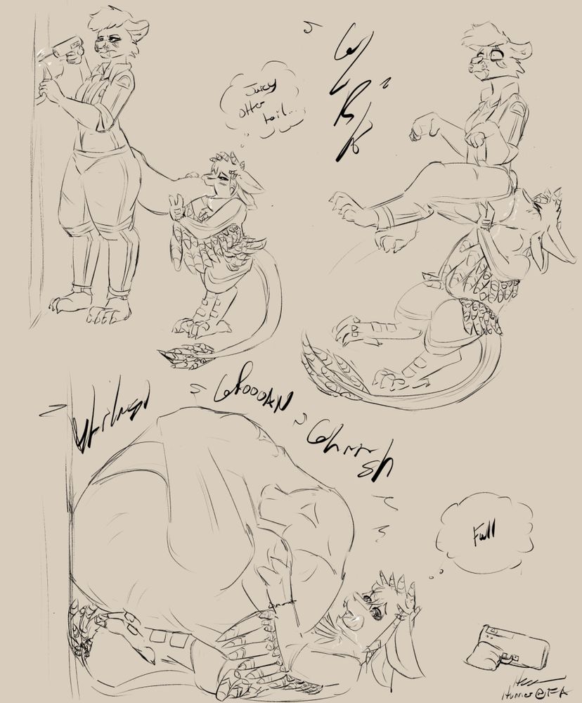 Female Pyon getting gobbled up by Mikhail's avali form