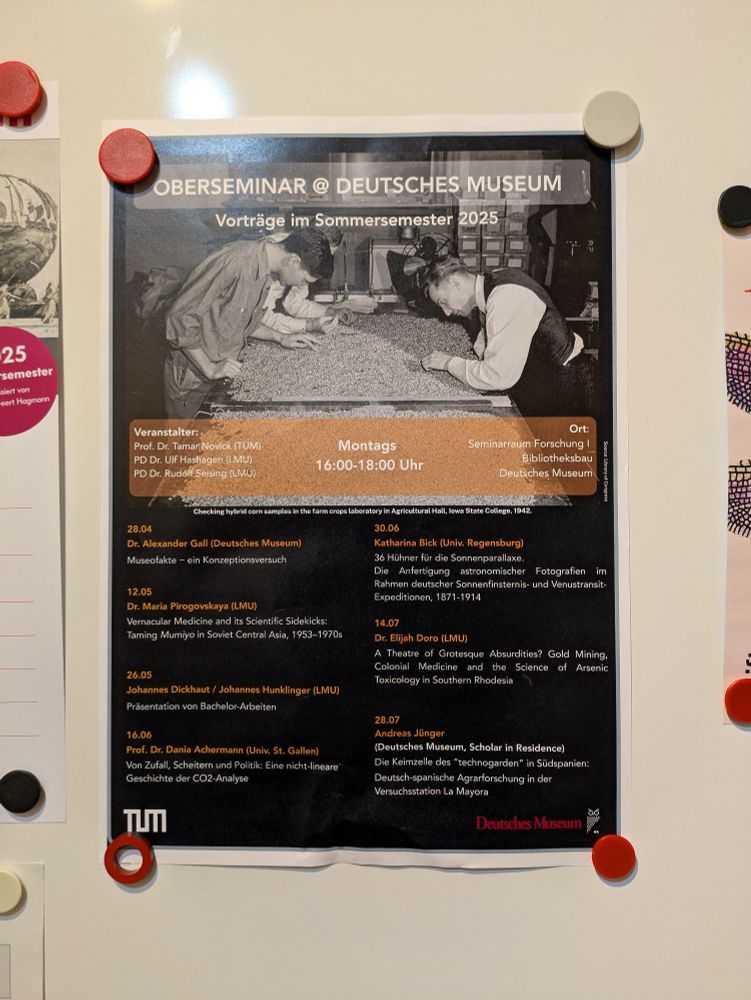 Poster of the lecture series (Oberseminar) at the Deutsches Museum during the summer semester 2025.