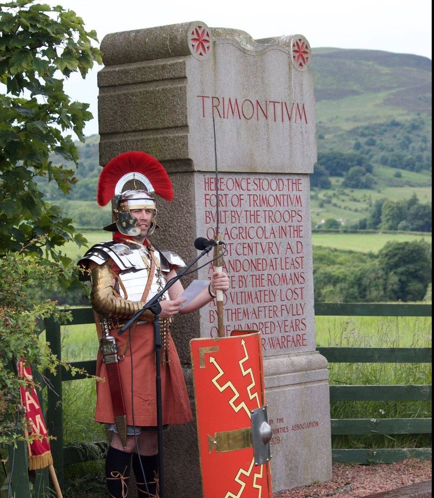 Vintage image of the 1928 unveiling of the stone, different images of the stone in the landscape and with people