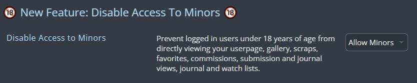 Part of FurAffinity's new policy revision.