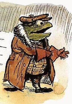 An illustration of Toad of Toad Hall from Wind in the Willows 