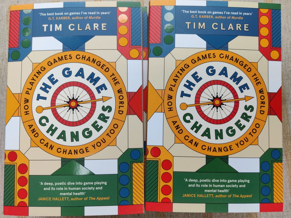 Two paperback copies of my book The Game Changers 