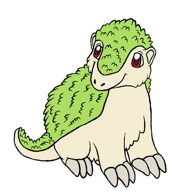 A armadillo based grass starter fakemon