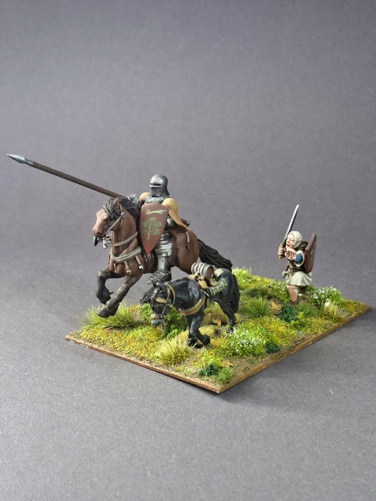 Miniatures of Ser Duncan the Tall and his squire Egg, the characters of GRRM's Hedge Knight novellas.