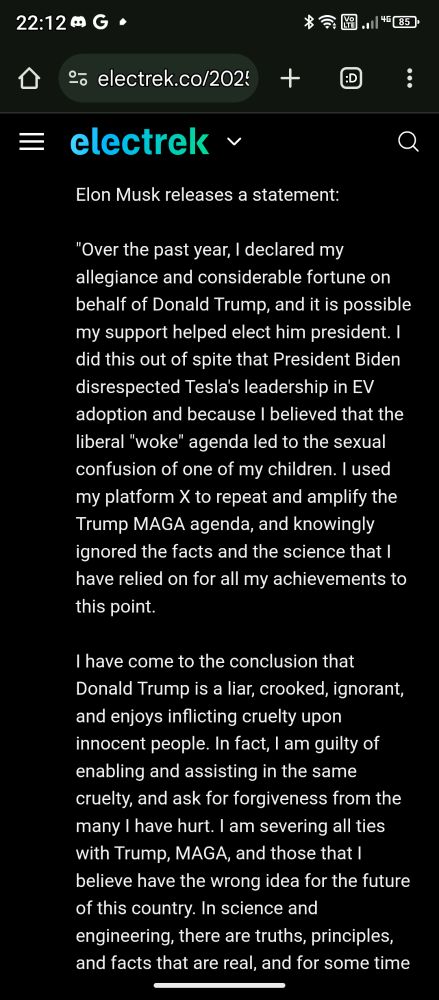 A screenshot of a fake Musk apology.