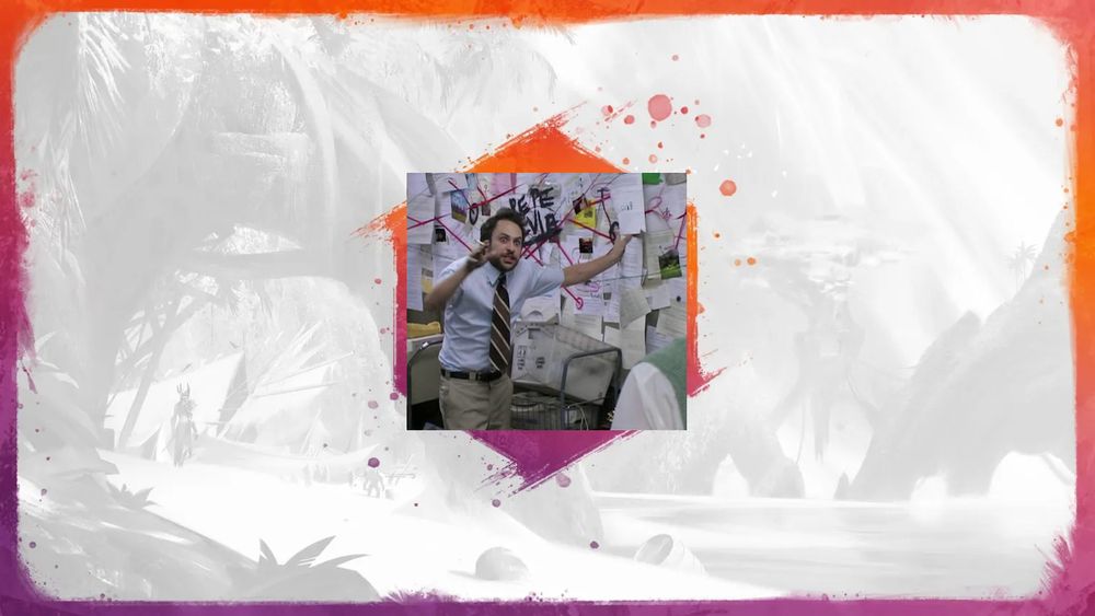 conspiracy theory meme guy in the guild wars 2 elite spec teaser frame