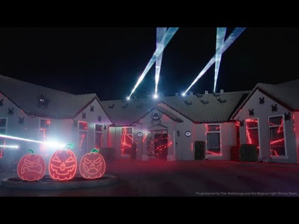 2024 Halloween Light Show Part 1