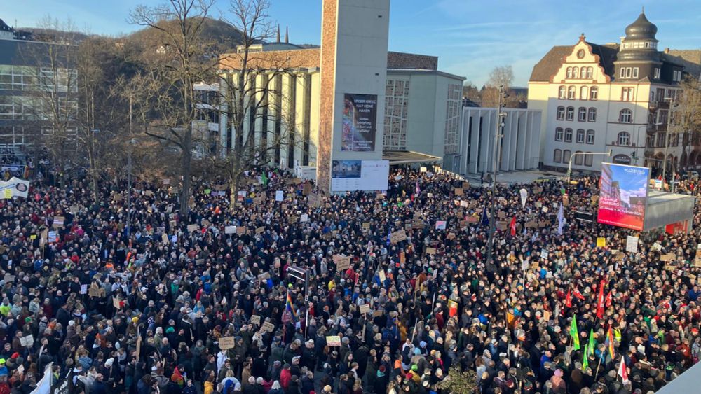 Demonstrationen gegen Rechtsextremismus: 16.000 Teilnehmer in Marburg