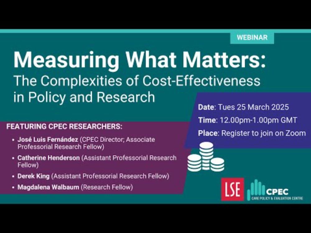 CPEC webinar: Measuring What Matters - The Complexities of Cost-Effectiveness in Policy and Research