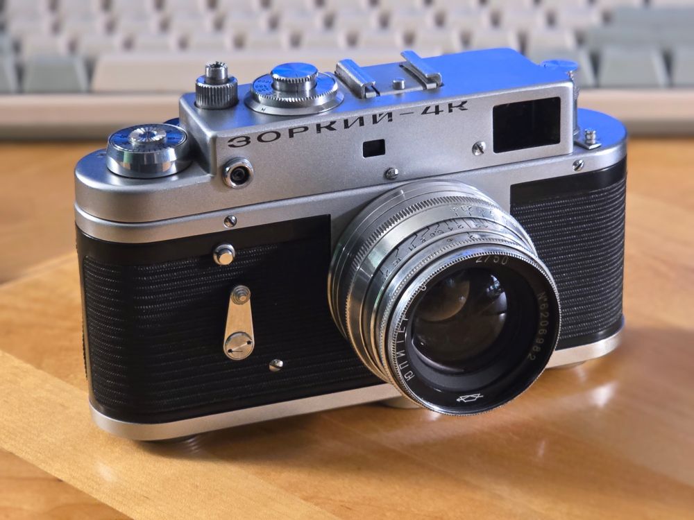Zorki-4K 35mm rangefinder camera with Jupiter-8 50mm f/2 lens