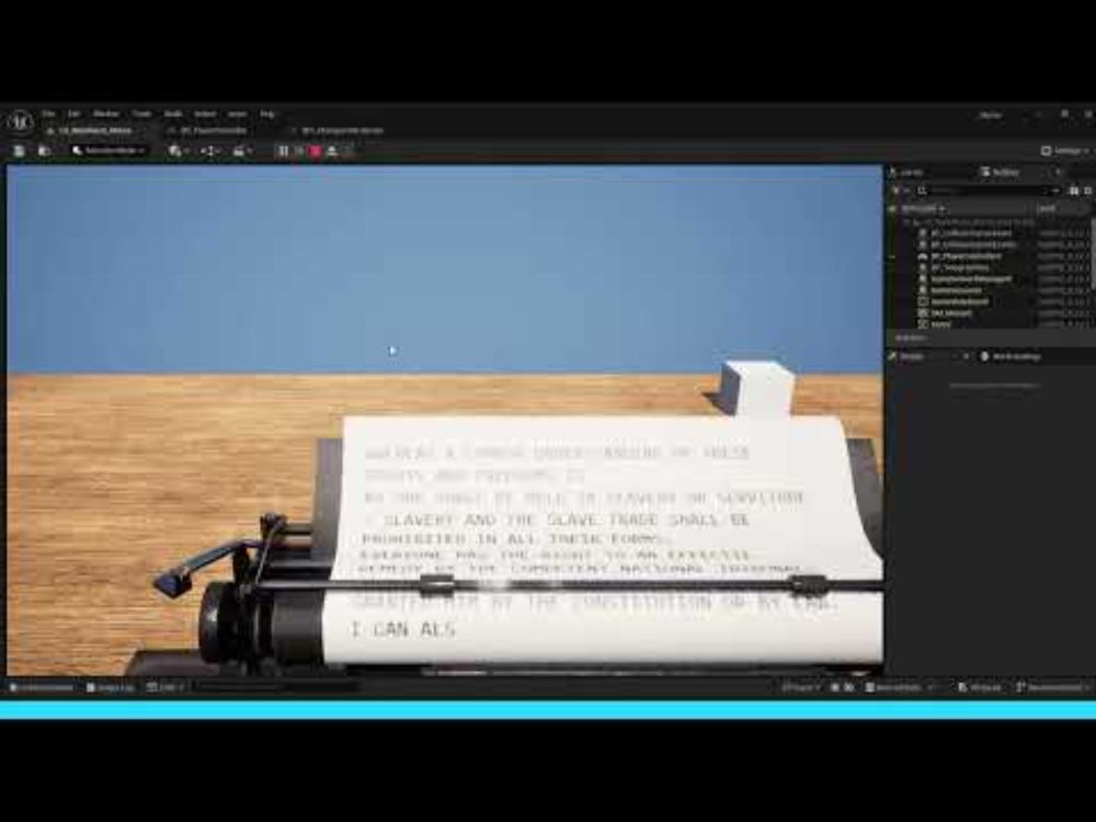 UE5 Typewriter demo